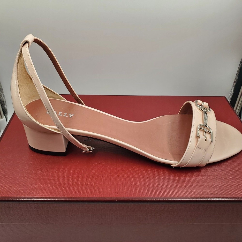 bally cloto calf patent leather women shoes sandals petal bnwt - Picture 9 of 12
